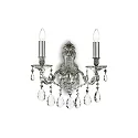 Wall luminaire GIOCONDA AP2, 2 flames, E14, silver