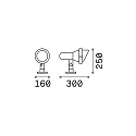 Outdoor luminaire TERRA AP1 BIG Wall spot, 1 flame, E27, anthracite