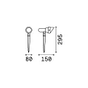 Ideal Lux Outdoor Earthspike luminaire TERRA SMALL, IP65, GU10, adjustable, aluminium, black