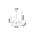 Ideal Lux Lustre CORTE SP5 5 flammes E14 IP20, rouille 