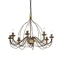 Lustre CORTE SP8 8 flammes E14 IP20, rouille 