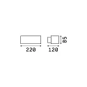Ideal Lux Luminaire mural d’extérieur ANDROMEDA AP1 haut bas, à 1 flamme E27 IP55, noir 