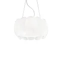 Pendant luminaire OVALINO SP5, 5 flames, E27, white