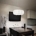 Ideal Lux Luminaire à suspension OVALINO SP5 5 flammes E27 IP20, blanche