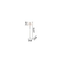 Ideal Lux Lampadaire QUEEN PT1 E27 IP20, or 