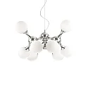 Luminaire à suspension NODI BIANCO SP9 9 flammes E14 IP20, chrome