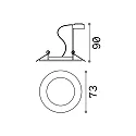 Ideal Lux Recessed light JAZZ, IP20, Ø 7.3cm, GU10 max. 50W, nickel