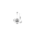 Ideal Lux Luminaire à suspension NEMO FUME SP1 D50 E27 IP20, couleurs fumée 