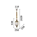 Ideal Lux Luminaire à suspension NORMA SP1 BIG E27 IP20, chrome, gris 