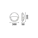 Ideal Lux Outdoor luminaire LUCIA-2 AP1 Wall luminaire, 1 flame, E27, black