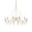 Lustre CORTE SP12 12 flammes E14 IP20, blanc antique 