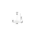 Ideal Lux Luminaire à suspension GLORY SP3 D40 3 flammes E27 IP20, blanche 