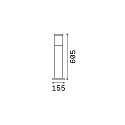 Ideal Lux Borne d'éclairage TRONCO E27 IP65, blanche 