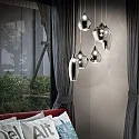 Luminaire à suspension SOFT SP6 6 flammes E14 IP20, blanche gradable