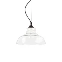 Luminaire à suspension BISTRO SP1 PLATE E27 IP20, transparent