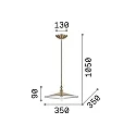 Ideal Lux Luminaire à suspension CANTINA SP1 BIG E27 IP20, cuivre