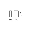 Ideal Lux Luminaire mural d’extérieur TETRIS-2 G9 IP44, anthrazit, mat, couvert de poudre, transparent