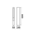 Ideal Lux Luminaire d'allées MERCURIO PT1 G9 IP44, anthrazit