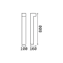 Outdoor luminaire SIRIO PT2 BIG Path light, 2 flames, G9, 40W, anthracite