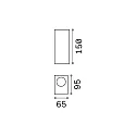 Ideal Lux Luminaire mural d’extérieur UP AP2 à 2 flammes G9 IP44, anthrazit