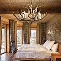 Ideal Lux Chandelier CHALET SP8, 8 flames, E14, beige