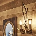 Ideal Lux Luminaire mural CHALET AP2 à 2 flammes E14 IP20, beige
