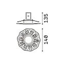 Downlight POLKA GU10 IP20, noir, bruni gradable