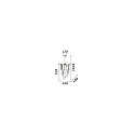 Ideal Lux Luminaire à suspension CARLTON 8 flammes E14 IP20, chrome