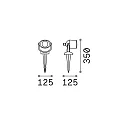 Ideal Lux LED Outdoor luminaire MINITOMMY PT1 LED Floor spot, GU10, 4,5W, black