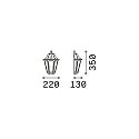 Ideal Lux Luminaire mural d’extérieur ANNA AP1 SMALL E27 IP44, blanche