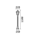 Ideal Lux Lampadaire d’extérieur ANNA PT1 SMALL E27 IP44, blanche