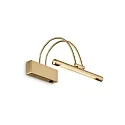 Luminaire de miroir BOW pivotant, avec interrupteur IP20, laiton brossé