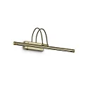 Luminaire de miroir BOW AP66 pivotant, avec interrupteur IP20, laiton antique 