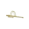 Luminaire de miroir BOW pivotant, avec interrupteur IP20, laiton brossé