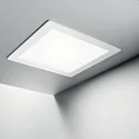 LED recessed area light GROOVE SQUARE, IP20, 11.8cm, 10W 3000K 890lm 110°, white