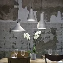 Ideal Lux Pendant luminaire OIL-6, Ø 25cm / H 12.5cm, E27 max. 15W, concrete, cement grey / black