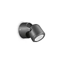 Luminaire mural d’extérieur XENO AP1 à 1 flamme, pivotant GU10 IP44, noir mat, transparent
