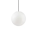Luminaire suspendu d'extérieur SOLE Ø 30CM en forme de boule E27 IP44, blanc opale gradable