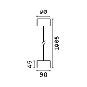 Luminaire suspendu d'extérieur CLIO sans abat-jour E27 IP44