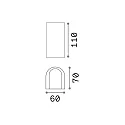 Ideal Lux Luminaire mural d’extérieur APOLLO haut bas IP44, noir mat