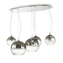 Luminaire à suspension NEMO PLUS 5 flammes E27 IP20, chrome, dégager