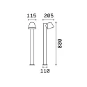 Lampadaire d’extérieur GAS PT1 GU10 IP43