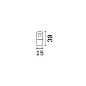 Ideal Lux Cable holder for mounting on wall or ceiling, Ø 1.5cm / H 3cm, chrome