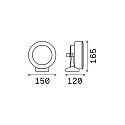 Ideal Lux Luminaire mural d’extérieur TOMMY IP66 pivotant, rotatif GX53 IP66, noir 
