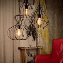 Ideal Lux Luminaire à suspension AMPOLLA 2 réglable E27 IP20, noir 