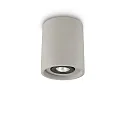 Luminaire de plafond OAK ROUND pivotant GU10 IP20, gris, à peindre