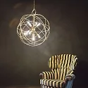 Ideal Lux Luminaire à suspension KONSE 7 flammes E27 IP20, or, satiné