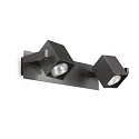 Wall / Ceiling spot MOUSE, 2 flames, GU10 max. 50W, adjustable, black