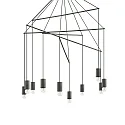 Luminaire à suspension POP 10 flammes, réglable E27 IP20, noir 