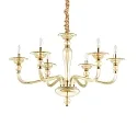 Lustre DANIELI 6 flammes E14 IP20, ambre, or